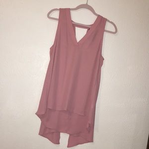 Short sleeve blush blouse